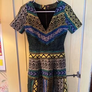 Plenty By Tracy Reese Anthropologie New Moon Dress Colorful Boho Women's Size 2-